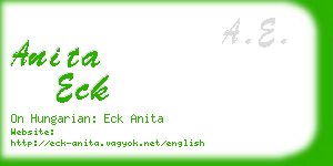 anita eck business card